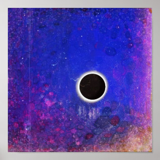 Affiche Nuit Lune Noire - Art numérique Moody