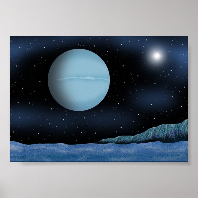 Affiche Nuit où la planète bleue brille. (Devant)