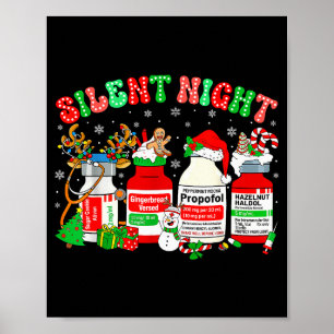 Affiche Nuit silencieuse rétro propofol Urgences Réa Infir