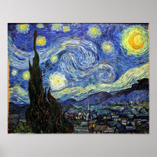 Affiche Nuit Starry Par Vincent Van Gogh 1889