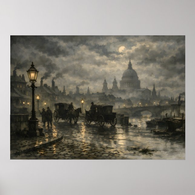 Affiche Nuit victorienne à Londres par BurnsInHell (Devant)