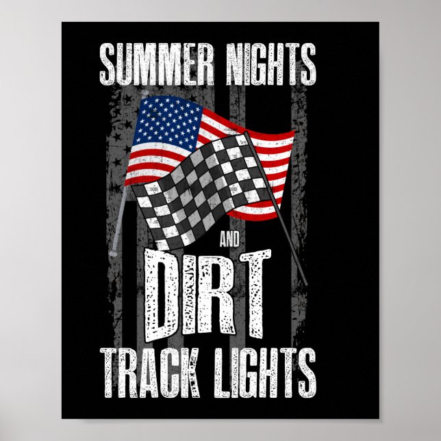 Affiche Nuits d'été Dirt Track Lights Racing Motocross (Devant)