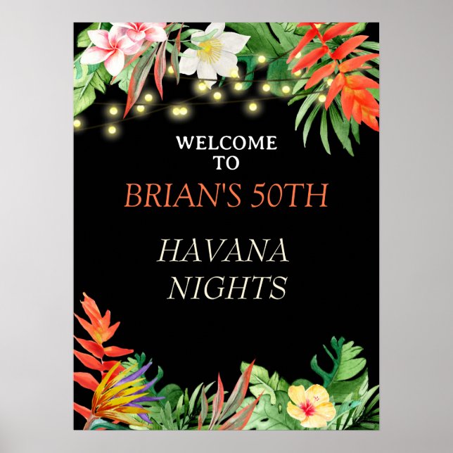 Affiche Nuits havanaises, Fête Nuits havanaises, Tropical  (Devant)