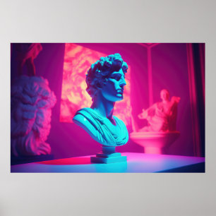 Affiche Nuits Olympiennes : Vaporwave Ode à la mythologie