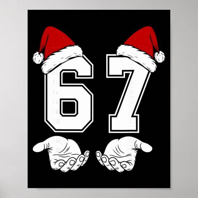 Affiche Number 67 Matching Six Seven 6 7 Meme 6 7 Christma (Devant)