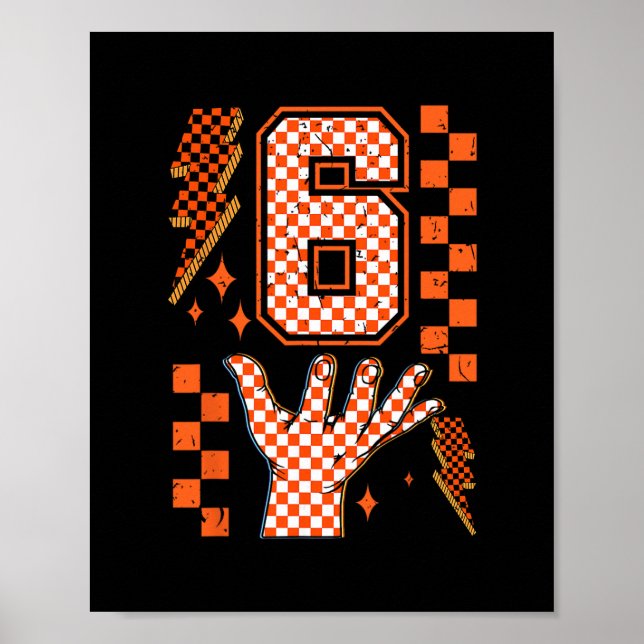 Affiche Number 6 Matching 67 Meme Checkered Halloween Cost (Devant)