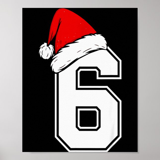 Affiche Number 6 Matching Six Seven 6 7 Meme 6 7 Christmas (Devant)