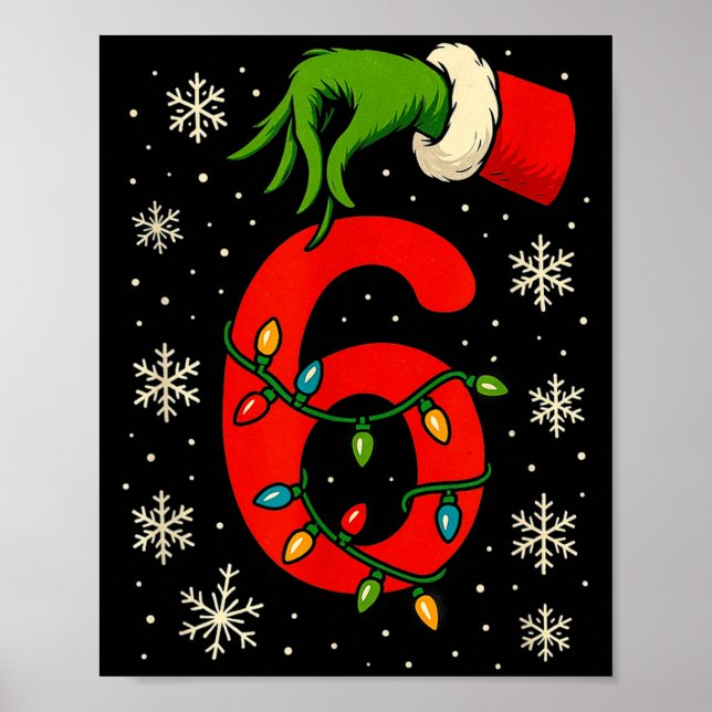 Affiche Number 6 Matching Six Seven Meme Christmas Boys Yo (Devant)