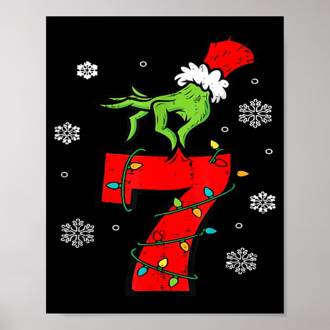 Affiche Number 7 Matching 67 Meme 6 7 Christmas Boys Youth (Devant)