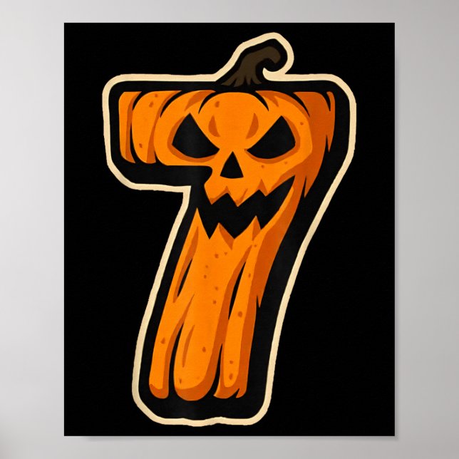 Affiche Number 7 Pumpkin 67 Meme Matching Couple Halloween (Devant)