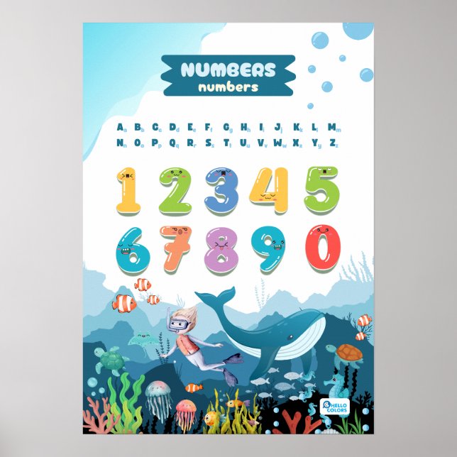 Affiche Numbers Featuring The Ocean (Devant)