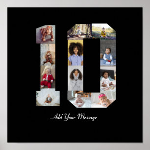 Affiche Numéro 10 Collage photo