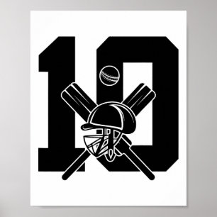 Affiche Numéro 10 Years Cricket 10e anniversaire