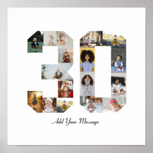 Affiche Numéro 30 Collage photo