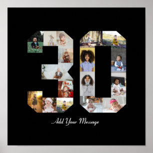 Affiche Numéro 30 Collage photo