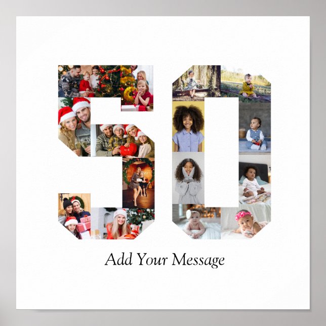 Affiche Numéro 50 Collage photo (Devant)