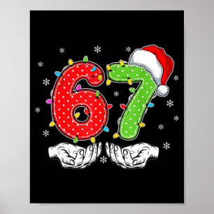 Affiche Numéro 67 Correspondant Six Sept 6 7 Mème 6-7 Noël