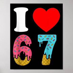 Affiche Numéro 67 J'aime Six Sept Clic 6 7 67 Meme Couple