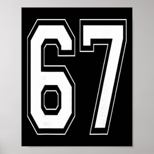 Affiche Numéro 67 Maillot de football gras de style univer