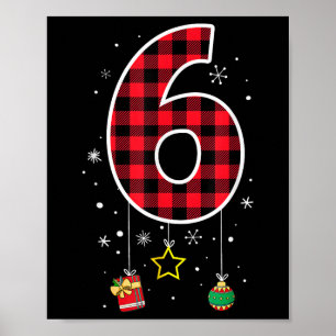 Affiche Numéro 6 Citation de mème drôle 6 7 Six Sept Noël