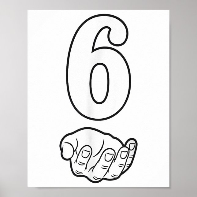 Affiche Numéro 6 Drôle 67 Six Sept Mème Mains Couple Corre (Devant)