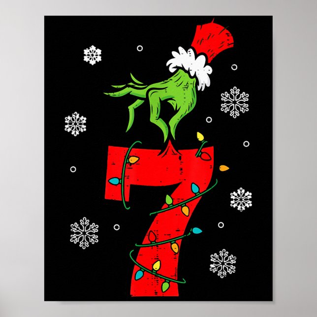 Affiche Numéro 7 Correspondant 67 Mème 6 7 Noël Garçons Je (Devant)