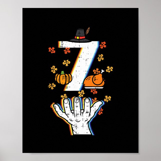 Affiche Numéro 7 Correspondant 67 Meme Thanksgiving 6 7 Ho (Devant)