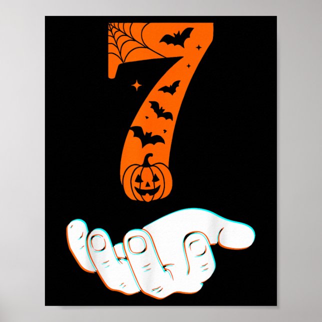 Affiche Numéro 7 Costume Halloween Hommes Meme Corresponda (Devant)