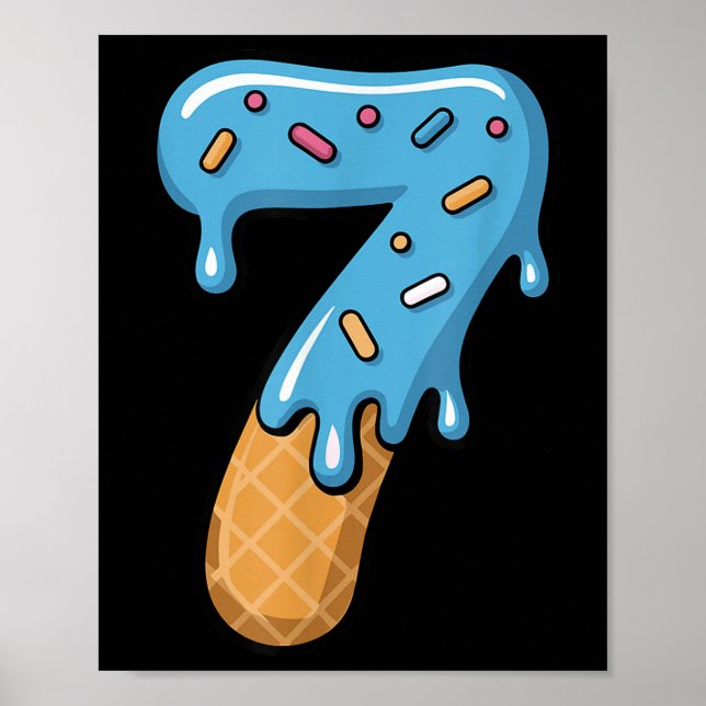 Affiche Numéro 7 Glace Goutte 67 Mème Couple Correspondant (Devant)
