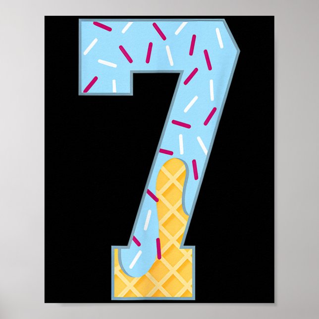 Affiche Numéro 7 Glace Goutte 67 Mème Couple Halloween C (Devant)