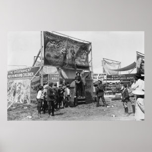 Affiche Numéro de cirque de Joe de serpent à sonnettes,