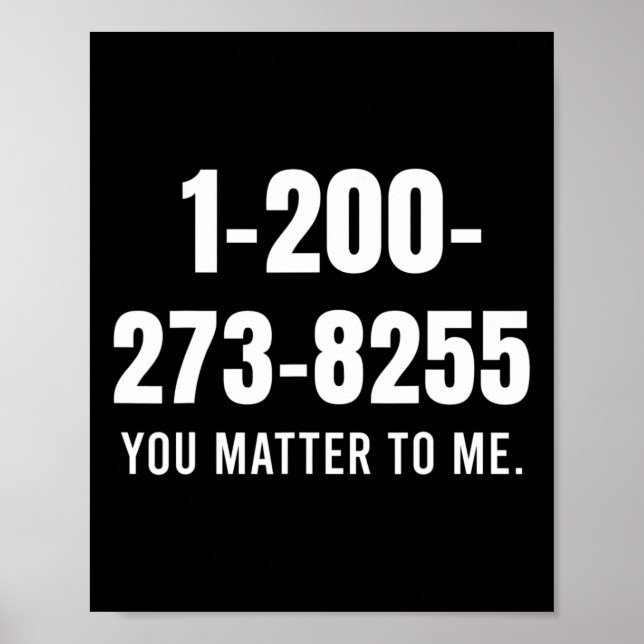 Affiche Numéro De Ligne D'Assistance Suicide - Vous M'Impo (Devant)