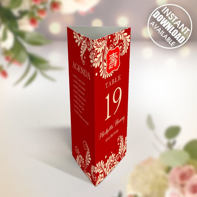 Affiche Numéro de table 3 en 1 pour anniversaire de longév (Créateur téléchargé)