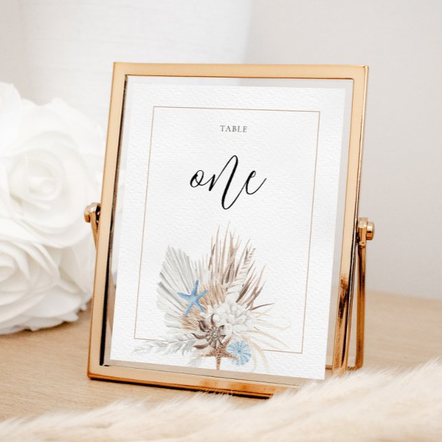 Affiche Numéro de table de plage Boho (Créateur téléchargé)