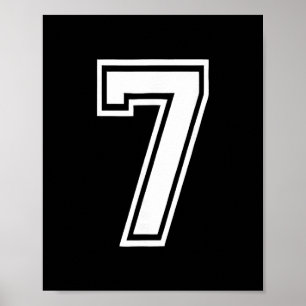 Affiche Numéro Drôle 7 67 Costume de Groupe de Corresponda