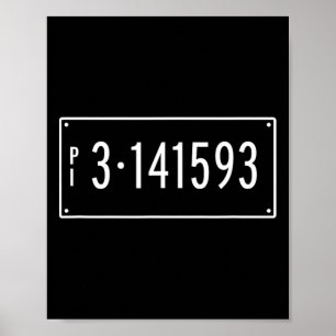 Affiche Numéro mathématique jour Pi Géométrie plaque Trigo