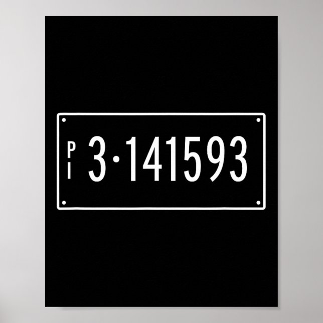 Affiche Numéro mathématique jour Pi Géométrie plaque Trigo (Devant)