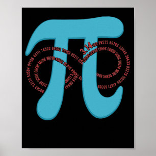 Affiche Numéro Pi 3.141 Geek Infinity