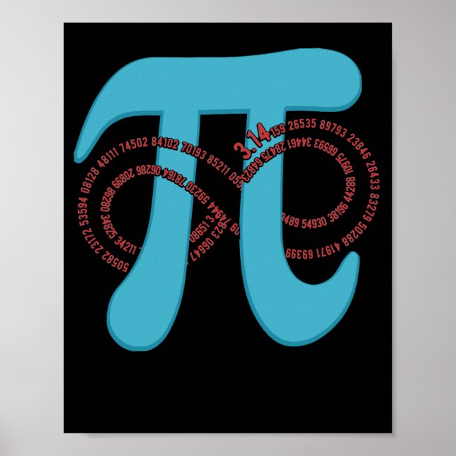 Affiche Numéro Pi 3.141 Geek Infinity (Devant)