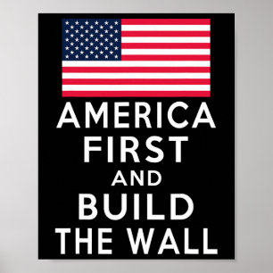 Affiche Numéro Un De Nouveau Et Construire Un Mur