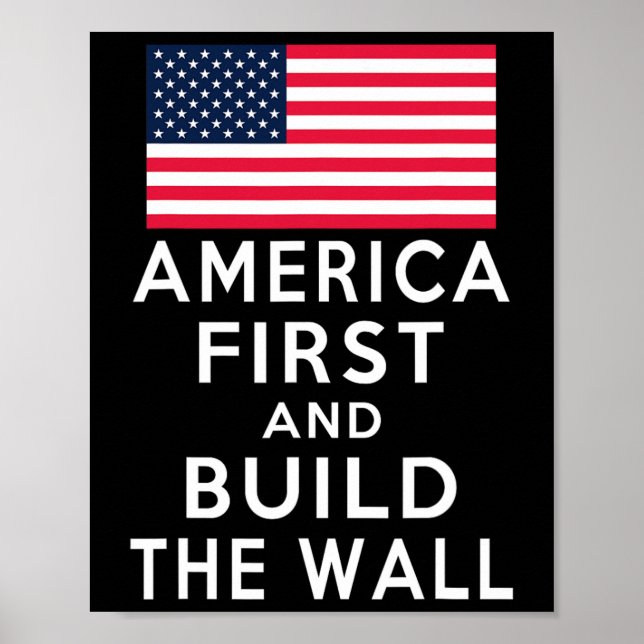 Affiche Numéro Un De Nouveau Et Construire Un Mur (Devant)