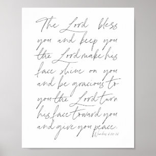 Affiche Numéros 6:24-26 Script