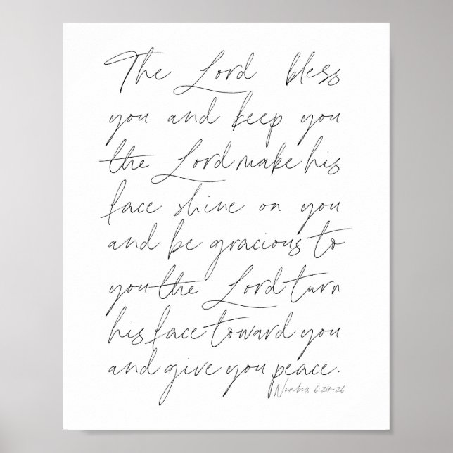 Affiche Numéros 6:24-26 Script (Devant)