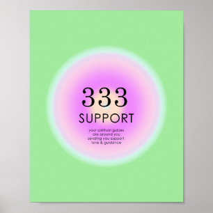 Affiche Numéros d'ange Numérologie 333 Signification Sup