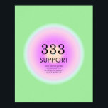 Affiche Numéros d'ange Numérologie 333 Signification Suppo<br><div class="desc">Détendez-vous le design spirituel ombre, avec les numéros d'ange 333, un nombre, qui symbolise l'encouragement, que vous êtes protégé par l'Univers et vos guides spirituels, peu importe les difficultés que vous pourriez rencontrer. Poster Angel numéro 3333 dégradé, avec signification et explication de nombre.</div>