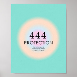 Affiche Numéros d'ange Numérologie 444 Protection