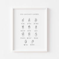 Affiche Numéros de langue des signes