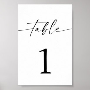Affiche Numéros minimalistes de Mariage Boho, 4x6"