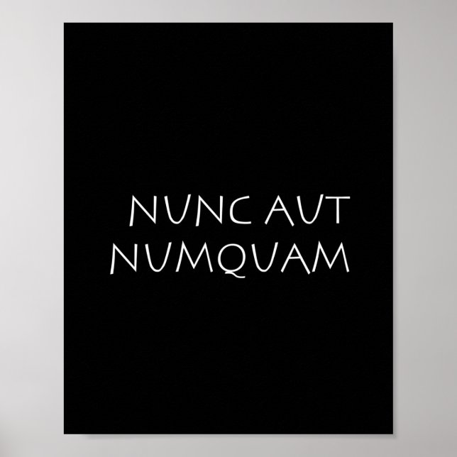 Affiche Nunc aut numquam (Devant)