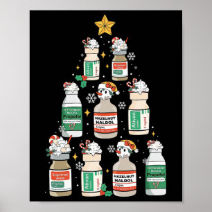 Affiche Nurse Christmas Tree Propofol Rn Er Icu Nurse Xmas